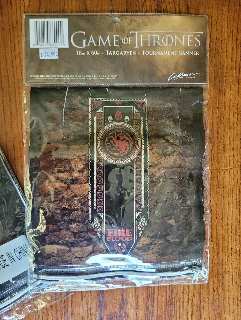 Game of Thrones Tournament Banner Set House Stark & House Targaryen NWT/sealed